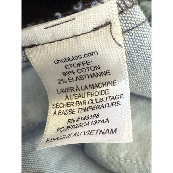 Chubbies Originals Mens Size Large L Pants Stretch Twill‎ Blue gray Chinos - Picture 12 of 14